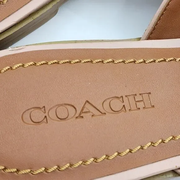 Coach Women's Fiona Leather Loafer Slide Shoes - 11B - Picture 7 of 10